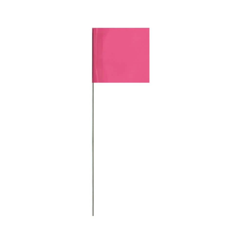 Presco Marking Flags 25-Pack 15-in Pink PVC Marking Flag 1 Presco Marking Flags 25-Pack 15-in Pink PVC Marking Flag