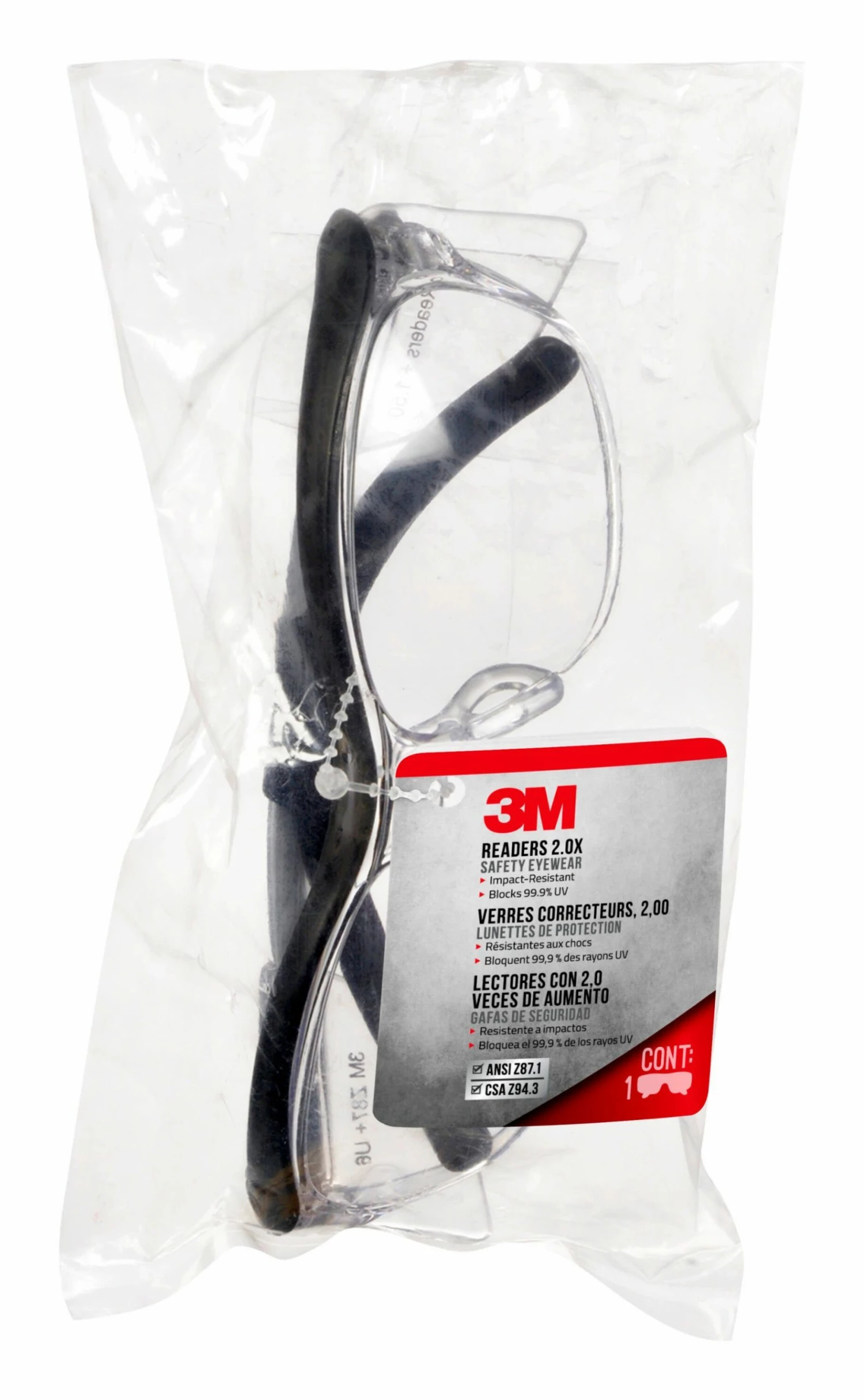 3M Eye Protection Readers Plastic Safety Glasses 1 3M Eye Protection Readers Plastic Safety Glasses