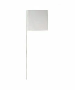 Presco Marking Flags 25-Pack 15-in White PVC Marking Flag
