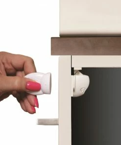 Dreambaby Child Safety White Magnetic Cabinet Locks 5-Pack -Menards Safety Shop 04581101