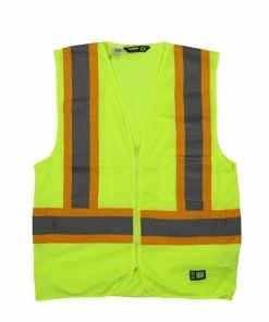 BERNE APPAREL Safety Vests Medium Yellow Polyester High Visibility Enhanced Visibility (Reflective) Safety Vest