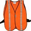 West Chester Safety Vests Adjustable Orange Polyester High Visibility Enhanced Visibility (Reflective) Safety Vest
