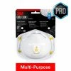 3M Respiratory Protection 2-Pack Disposable N95 Painting; Sanding and Fiberglass Valved Safety Mask