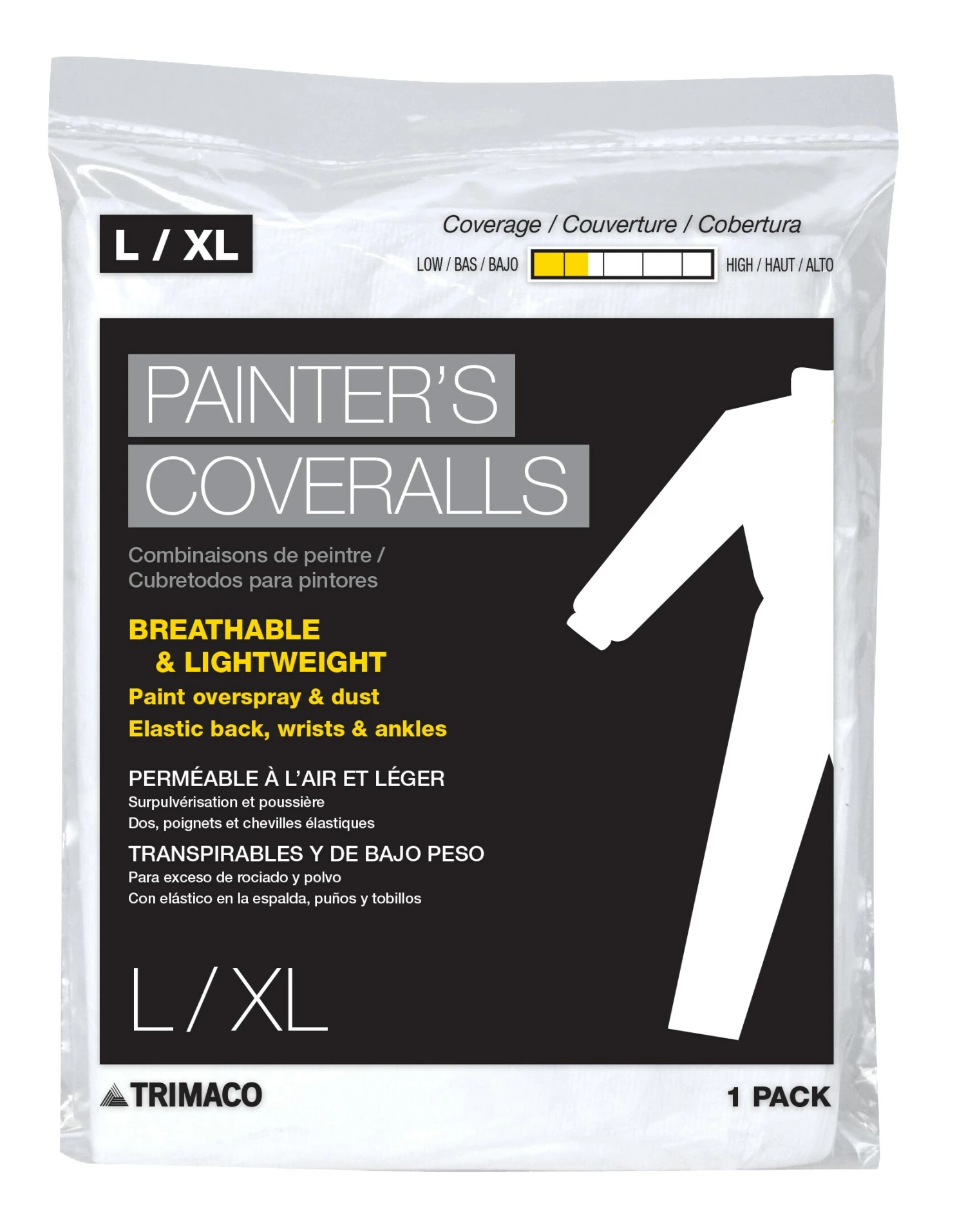 Trimaco Protective Clothing XL Polypropylene Paint Protective Coveralls 2 Trimaco Protective Clothing XL Polypropylene Paint Protective Coveralls - Image 2