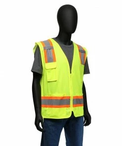 West Chester Safety Vests Large Green Polyester High Visibility Enhanced Visibility (Reflective) Safety Vest