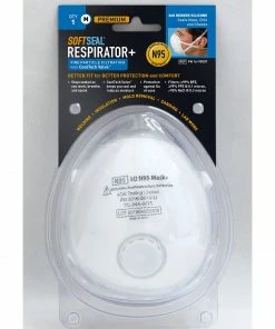 SoftSeal Respirators Off White Reusable N95 Adult Medium All-purpose Valved Safety Mask