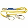 Werner Safety Accessories 6-ft DeCoil Twinleg Lanyard (DCELL Shock Pack, Snap Hook, Rebar Hook, 1in Web) Fall Protection Equipment