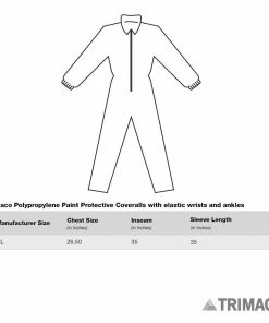 Trimaco Protective Clothing XL Polypropylene Paint Protective Coveralls 9 Trimaco Protective Clothing XL Polypropylene Paint Protective Coveralls -Menards Safety Shop 10966648