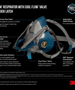 3M Respiratory Protection Reusable N100 Chemical Valved Safety Mask -Menards Safety Shop 12025356 scaled