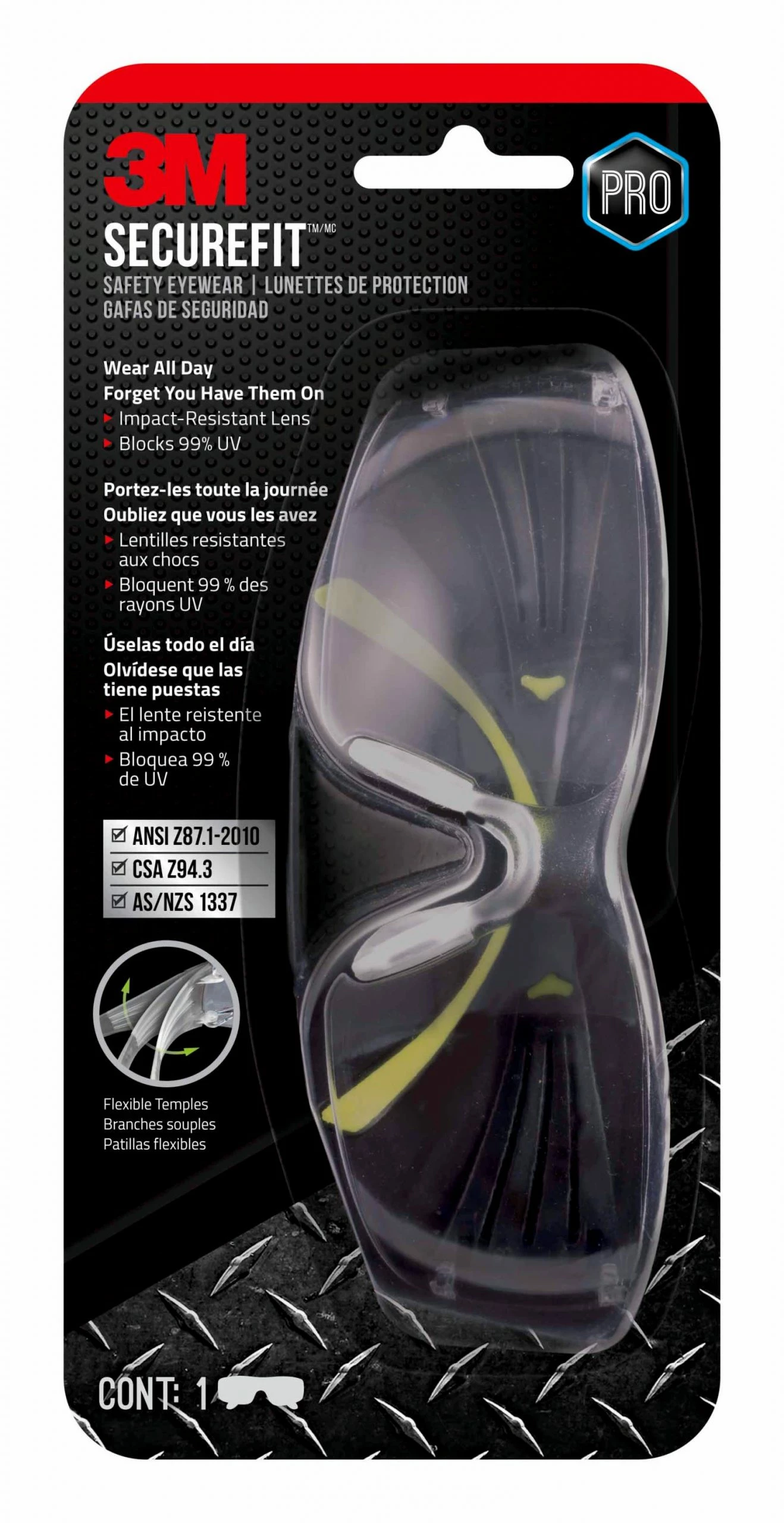 3M Eye Protection SecureFit Plastic Anti-Fog Safety Glasses 5 3M Eye Protection SecureFit Plastic Anti-Fog Safety Glasses - Image 5