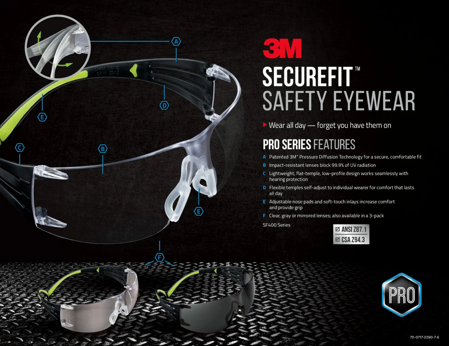3M Eye Protection SecureFit Plastic Anti-Fog Safety Glasses 9 3M Eye Protection SecureFit Plastic Anti-Fog Safety Glasses - Image 9