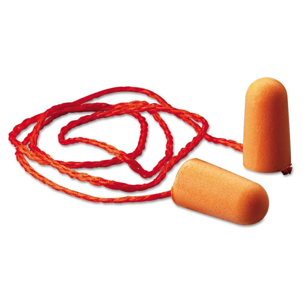 3M Hearing Protection Foam Single-Use Earplugs, Corded, 29NRR, Orange, 100 Pairs 1 3M Hearing Protection Foam Single-Use Earplugs, Corded, 29NRR, Orange, 100 Pairs