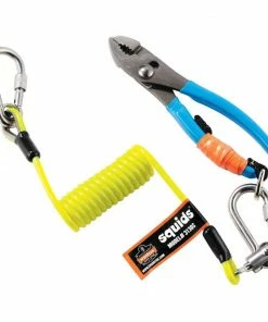 Squids Safety Accessories Ergodyne Squids 3130S Coiled Cable Lanyard-2-lbs, Lime, Standard -Menards Safety Shop 13561518