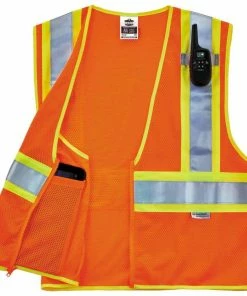 GloWear Safety Vests 4Xl/5Xl Orange Polyester High Visibility Enhanced Visibility (Reflective) Safety Vest -Menards Safety Shop 13593419
