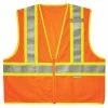 GloWear Safety Vests 4Xl/5Xl Orange Polyester High Visibility Enhanced Visibility (Reflective) Safety Vest