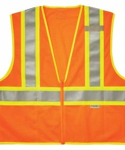 GloWear Safety Vests 4Xl/5Xl Orange Polyester High Visibility Enhanced Visibility (Reflective) Safety Vest