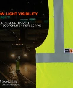 GloWear Safety Vests Large/X-Large Green Modacrylic/Aramid High Visibility Enhanced Visibility (Reflective) Flame Resistant Safety Vest -Menards Safety Shop 13593497