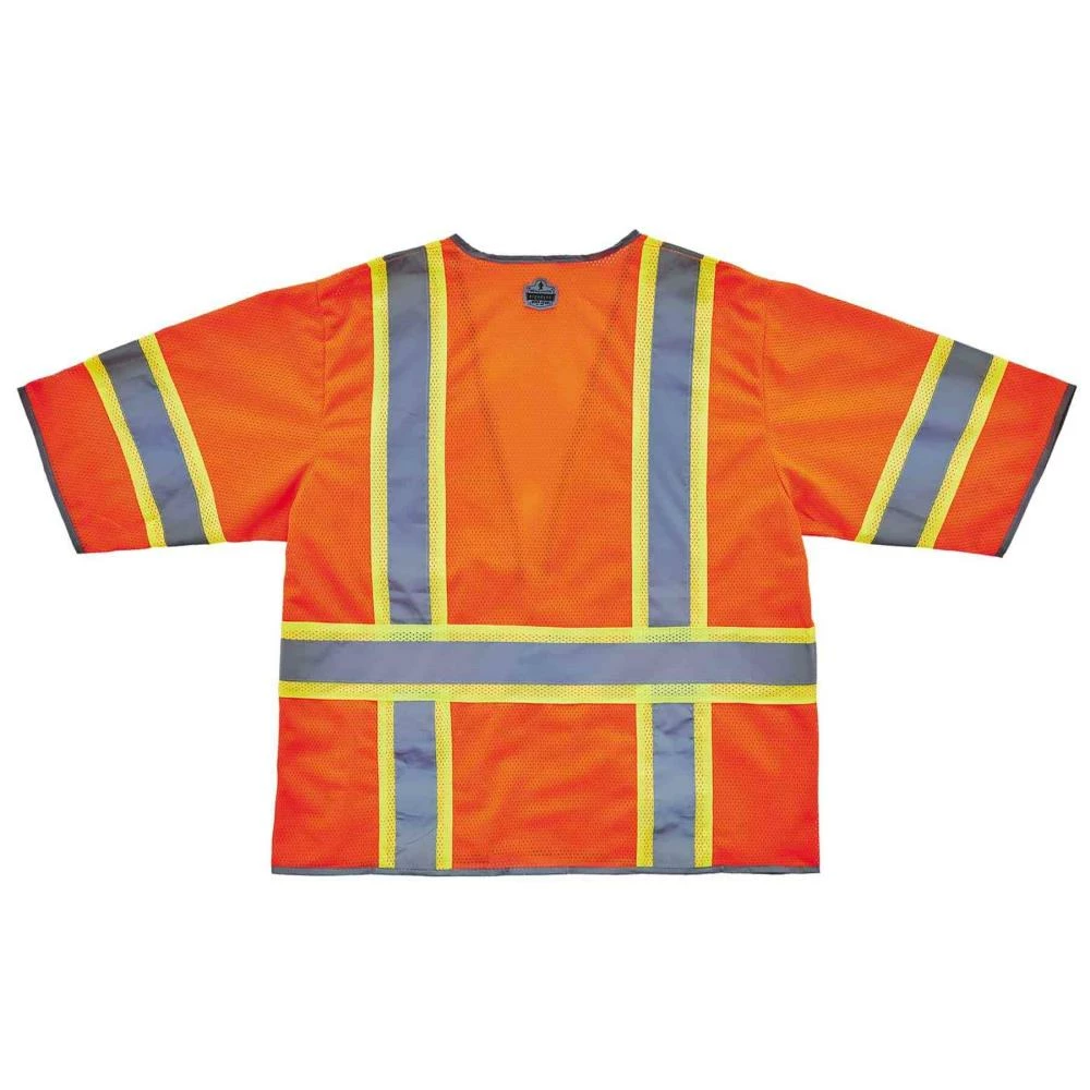 GloWear Safety Vests Small/Medium Orange Polyester High Visibility Enhanced Visibility (Reflective) Safety Vest 2 GloWear Safety Vests Small/Medium Orange Polyester High Visibility Enhanced Visibility (Reflective) Safety Vest - Image 2