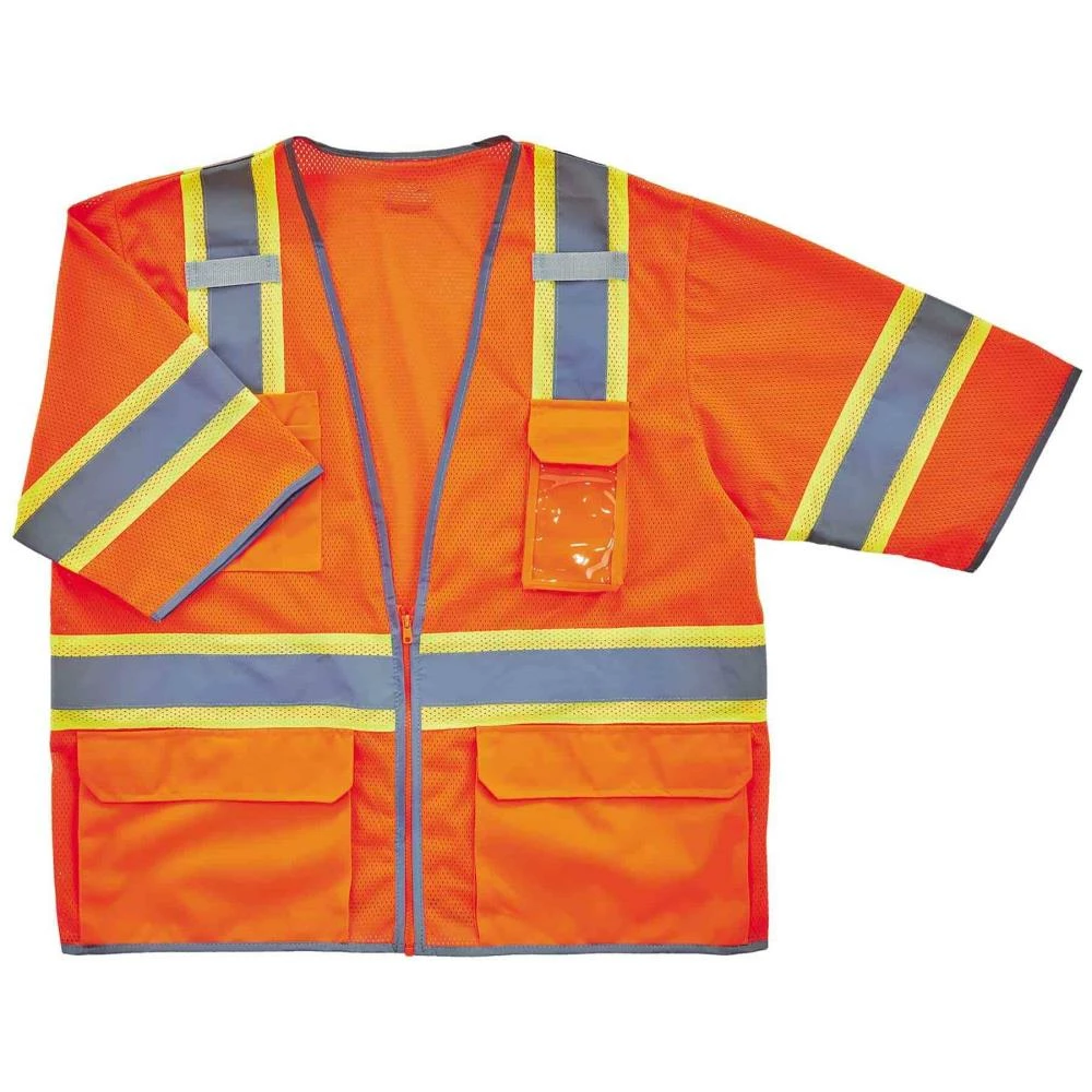 GloWear Safety Vests Small/Medium Orange Polyester High Visibility Enhanced Visibility (Reflective) Safety Vest 3 GloWear Safety Vests Small/Medium Orange Polyester High Visibility Enhanced Visibility (Reflective) Safety Vest - Image 3