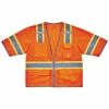 GloWear Safety Vests Small/Medium Orange Polyester High Visibility Enhanced Visibility (Reflective) Safety Vest