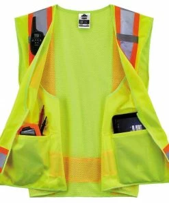 GloWear Safety Vests Small/Medium Green Polyester High Visibility Enhanced Visibility (Reflective) Safety Vest -Menards Safety Shop 13593668