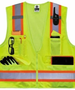 GloWear Safety Vests 4Xl/5Xl Green Polyester High Visibility Enhanced Visibility (Reflective) Safety Vest -Menards Safety Shop 13593798