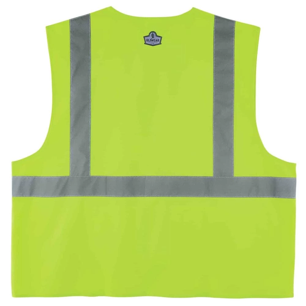 GloWear Safety Vests Large/X-Large Green Polyester High Visibility Enhanced Visibility (Reflective) Safety Vest 2 GloWear Safety Vests Large/X-Large Green Polyester High Visibility Enhanced Visibility (Reflective) Safety Vest - Image 2