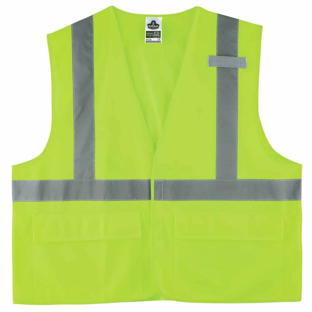 GloWear Safety Vests Large/X-Large Green Polyester High Visibility Enhanced Visibility (Reflective) Safety Vest 1 GloWear Safety Vests Large/X-Large Green Polyester High Visibility Enhanced Visibility (Reflective) Safety Vest