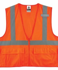 GloWear Safety Vests 2Xl/3Xl Orange Polyester High Visibility Enhanced Visibility (Reflective) Safety Vest