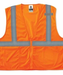 GloWear Safety Vests Large/X-Large Orange Polyester High Visibility Enhanced Visibility (Reflective) Safety Vest