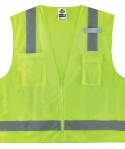 GloWear Safety Vests Extra Small Green Polyester High Visibility Enhanced Visibility (Reflective) Safety Vest