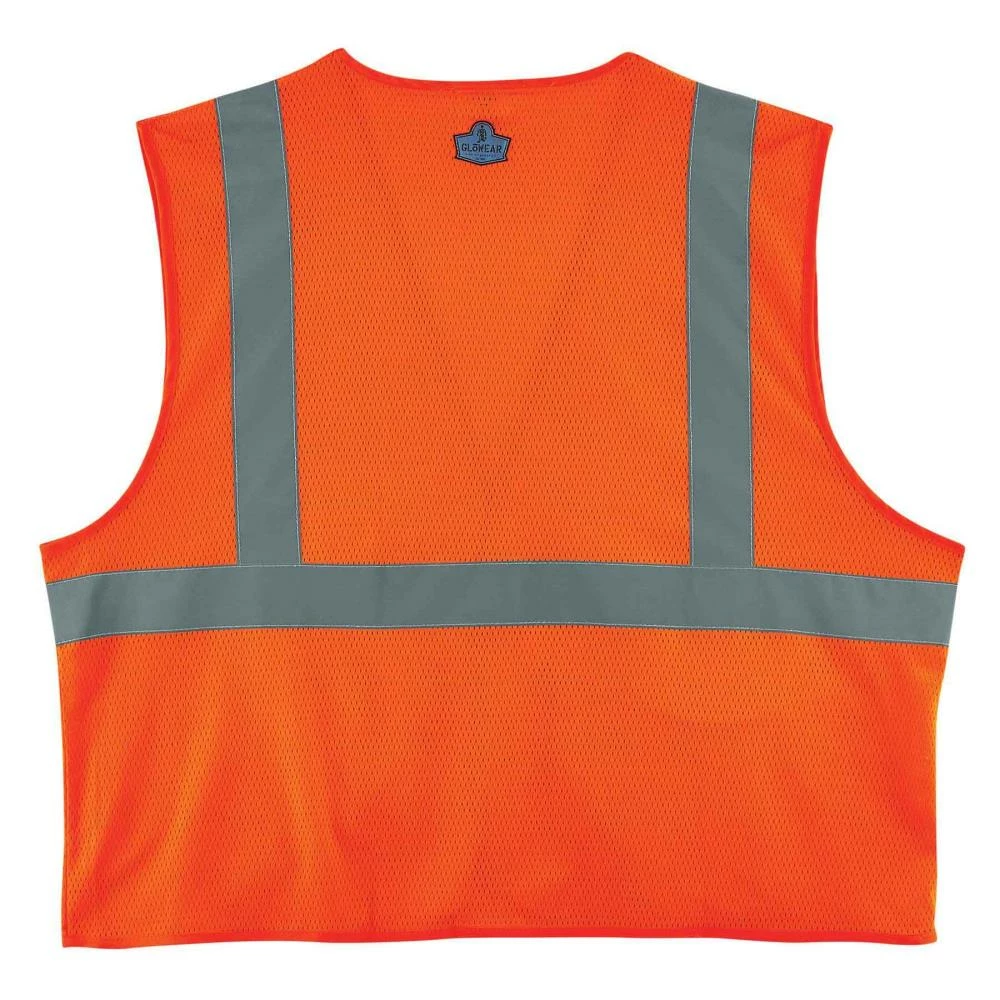 GloWear Safety Vests Small/Medium Orange Polyester High Visibility Enhanced Visibility (Reflective) Safety Vest 2 GloWear Safety Vests Small/Medium Orange Polyester High Visibility Enhanced Visibility (Reflective) Safety Vest - Image 2