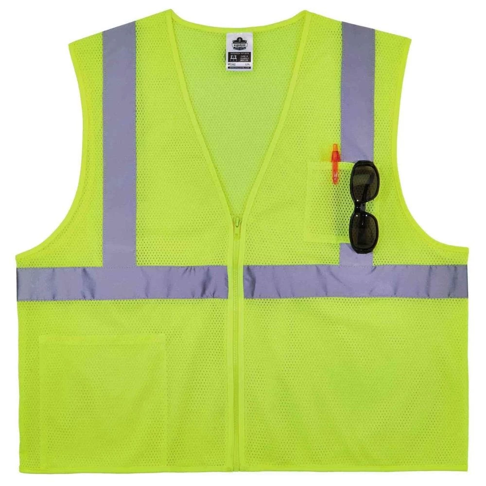 GloWear Safety Vests 2Xl/3Xl Green Polyester High Visibility Enhanced Visibility (Reflective) Safety Vest 3 GloWear Safety Vests 2Xl/3Xl Green Polyester High Visibility Enhanced Visibility (Reflective) Safety Vest - Image 3