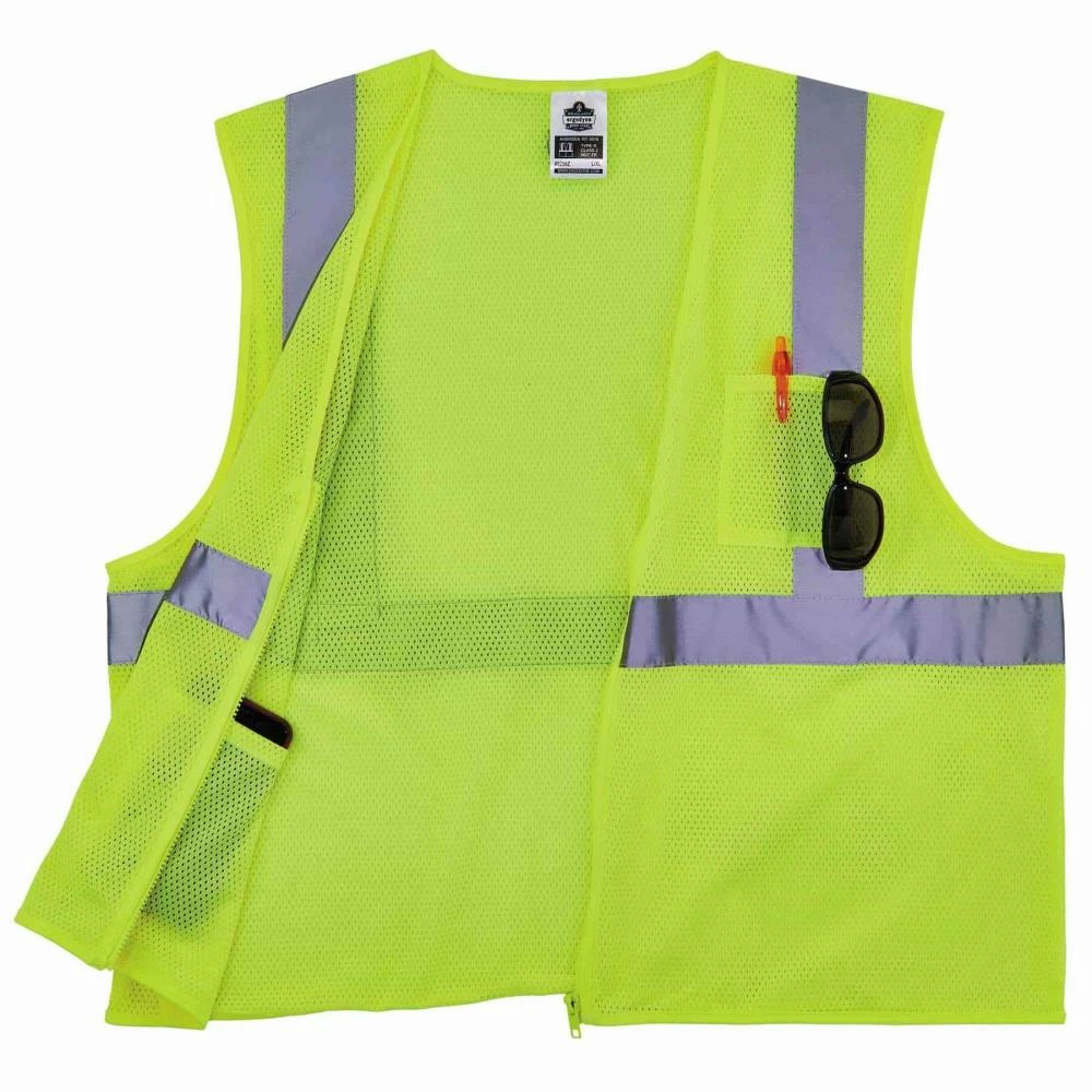 GloWear Safety Vests 2Xl/3Xl Green Polyester High Visibility Enhanced Visibility (Reflective) Safety Vest 4 GloWear Safety Vests 2Xl/3Xl Green Polyester High Visibility Enhanced Visibility (Reflective) Safety Vest - Image 4