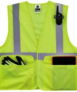 GloWear Safety Vests Large/X-Large Green Polyester High Visibility Enhanced Visibility (Reflective) Safety Vest -Menards Safety Shop 13597600