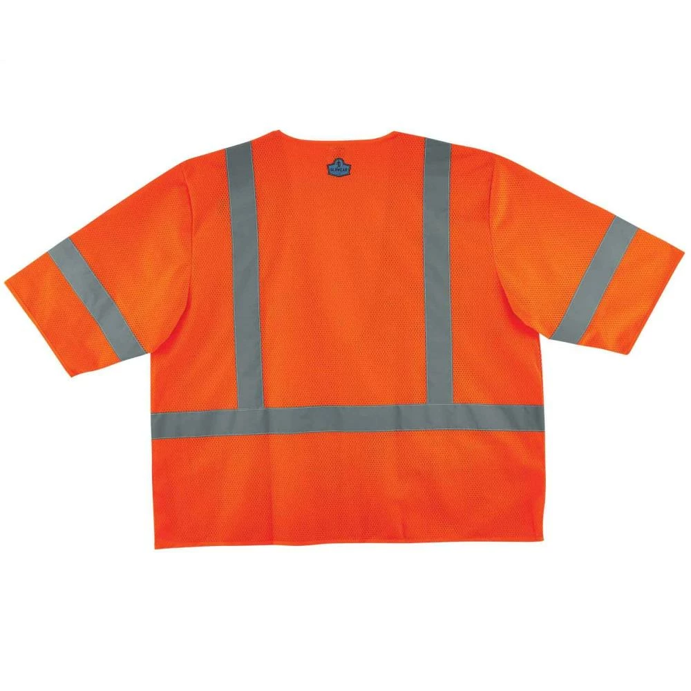 GloWear Safety Vests Small/Medium Orange Polyester High Visibility Enhanced Visibility (Reflective) Safety Vest 2 GloWear Safety Vests Small/Medium Orange Polyester High Visibility Enhanced Visibility (Reflective) Safety Vest - Image 2