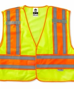 GloWear Safety Vests 4Xl/5Xl Green Polyester High Visibility Enhanced Visibility (Reflective) Safety Vest