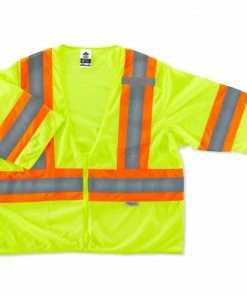 GloWear Safety Vests 2Xl/3Xl Green Polyester High Visibility Enhanced Visibility (Reflective) Safety Vest