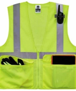 GloWear Safety Vests Small/Medium Green Polyester High Visibility Enhanced Visibility (Reflective) Safety Vest -Menards Safety Shop 13597858