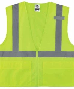 GloWear Safety Vests Small/Medium Green Polyester High Visibility Enhanced Visibility (Reflective) Safety Vest