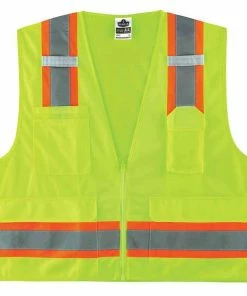 GloWear Safety Vests Large/X-Large Green Polyester High Visibility Enhanced Visibility (Reflective) Safety Vest