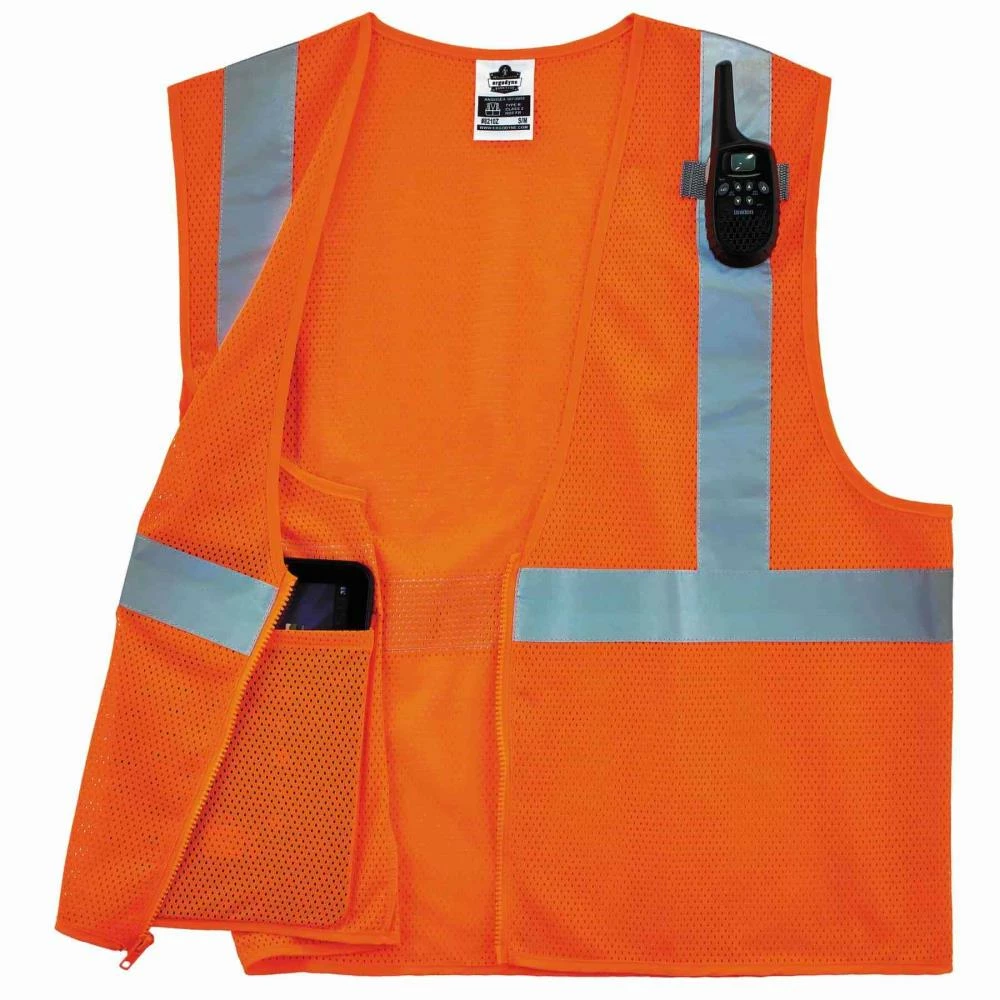 GloWear Safety Vests 4Xl/5Xl Orange Polyester High Visibility Enhanced Visibility (Reflective) Safety Vest 2 GloWear Safety Vests 4Xl/5Xl Orange Polyester High Visibility Enhanced Visibility (Reflective) Safety Vest - Image 2