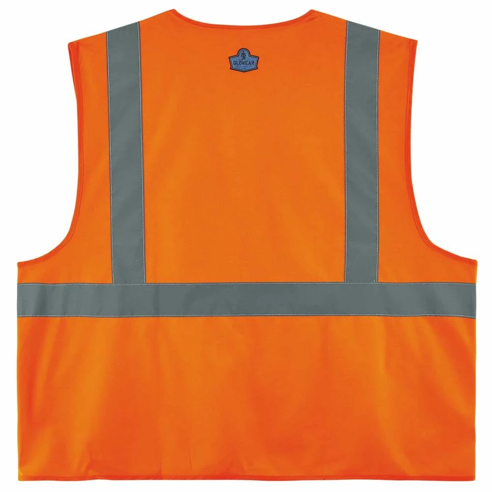GloWear Safety Vests Small/Medium Orange Polyester High Visibility Enhanced Visibility (Reflective) Safety Vest 2 GloWear Safety Vests Small/Medium Orange Polyester High Visibility Enhanced Visibility (Reflective) Safety Vest - Image 2