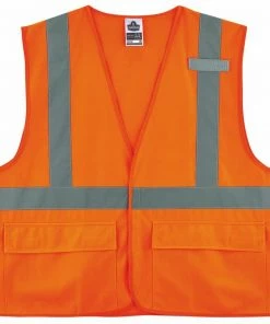 GloWear Safety Vests Small/Medium Orange Polyester High Visibility Enhanced Visibility (Reflective) Safety Vest