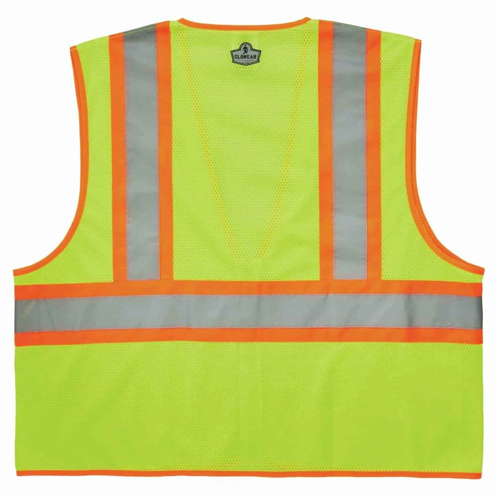GloWear Safety Vests Large/X-Large Green Polyester High Visibility Enhanced Visibility (Reflective) Safety Vest 2 GloWear Safety Vests Large/X-Large Green Polyester High Visibility Enhanced Visibility (Reflective) Safety Vest - Image 2