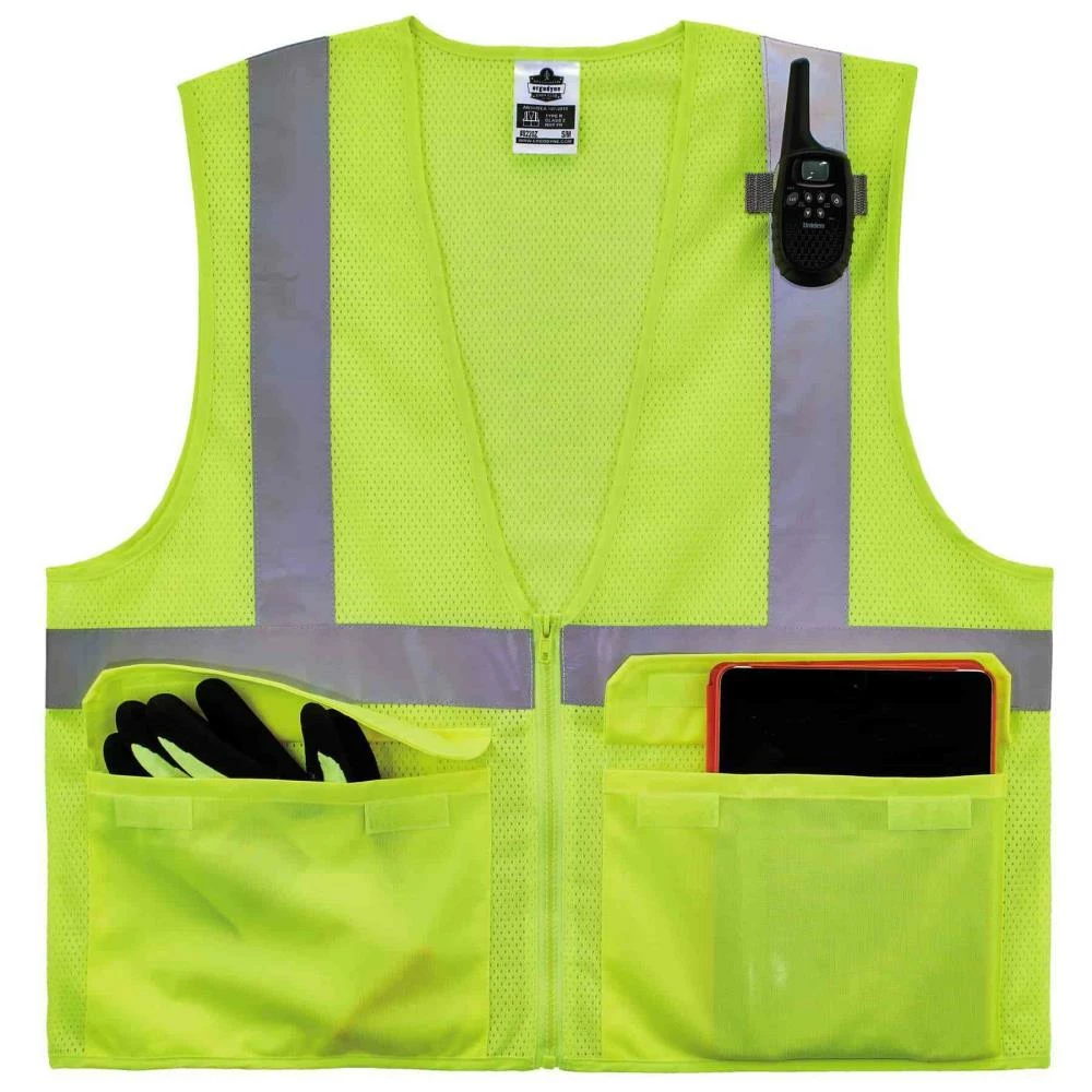 GloWear Safety Vests 2Xl/3Xl Green Polyester High Visibility Enhanced Visibility (Reflective) Safety Vest 3 GloWear Safety Vests 2Xl/3Xl Green Polyester High Visibility Enhanced Visibility (Reflective) Safety Vest - Image 3