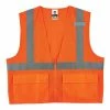 GloWear Safety Vests Small/Medium Orange Polyester High Visibility Enhanced Visibility (Reflective) Safety Vest