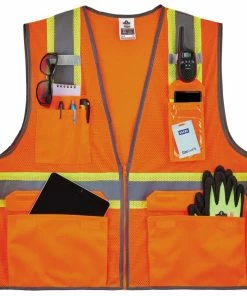GloWear Safety Vests 2Xl/3Xl Orange Polyester High Visibility Enhanced Visibility (Reflective) Safety Vest -Menards Safety Shop 14216748