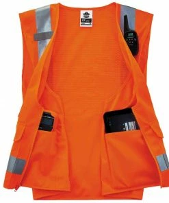 GloWear Safety Vests Large/X-Large Orange Polyester High Visibility Enhanced Visibility (Reflective) Safety Vest -Menards Safety Shop 14216762