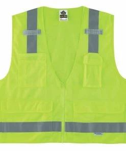 GloWear Safety Vests 2Xl/3Xl Green Polyester High Visibility Enhanced Visibility (Reflective) Safety Vest
